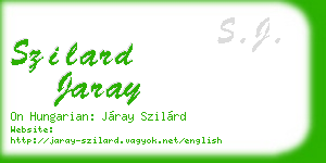 szilard jaray business card