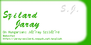 szilard jaray business card